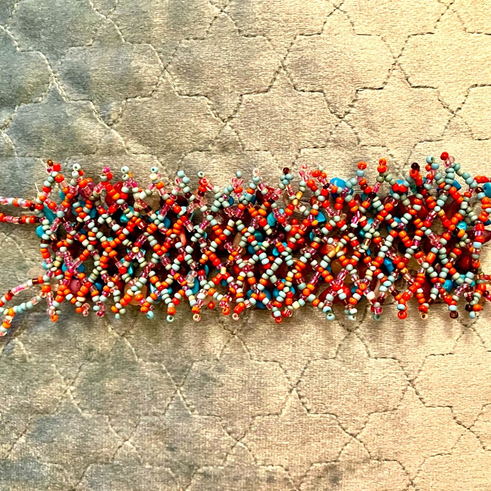 Bracelet Turquoise and Coral HANDMADE.